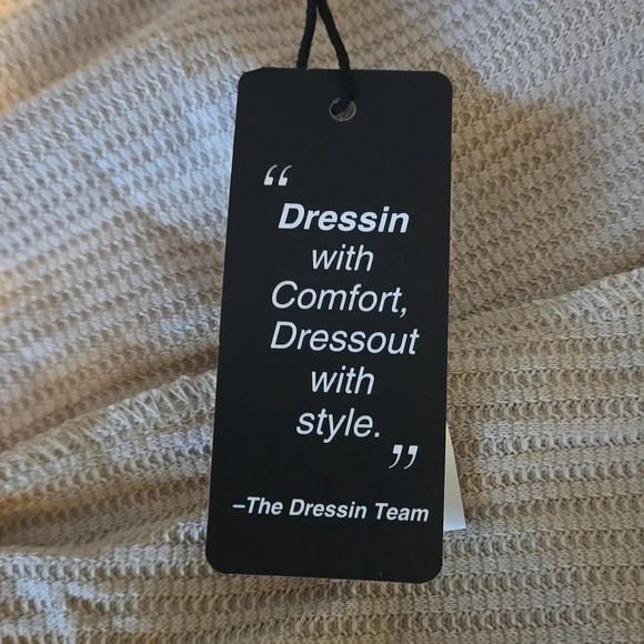 Dressin 2pc Ribbed Fabric Racerback Crop Top & Shorts / Drawstring Women size XL - Picture 2 of 14